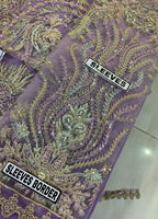 Purple Embroidered Unstitched 3 Piece Net Suit SC-ZAINA-Party Wear