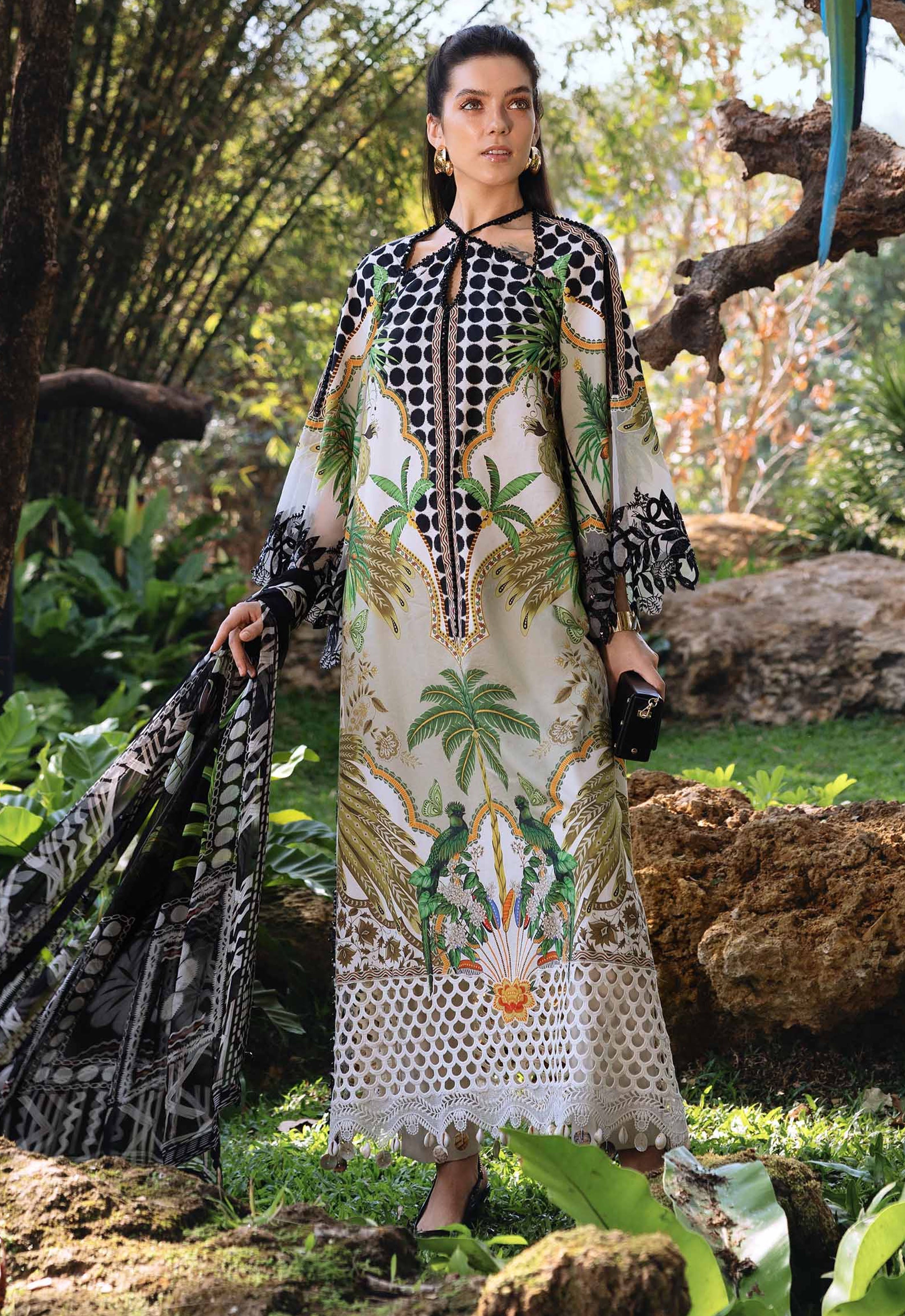 Embroidered Lawn 3 Piece Unstitched Suit MBL-MPT-2905-A-26 - Summer Collection