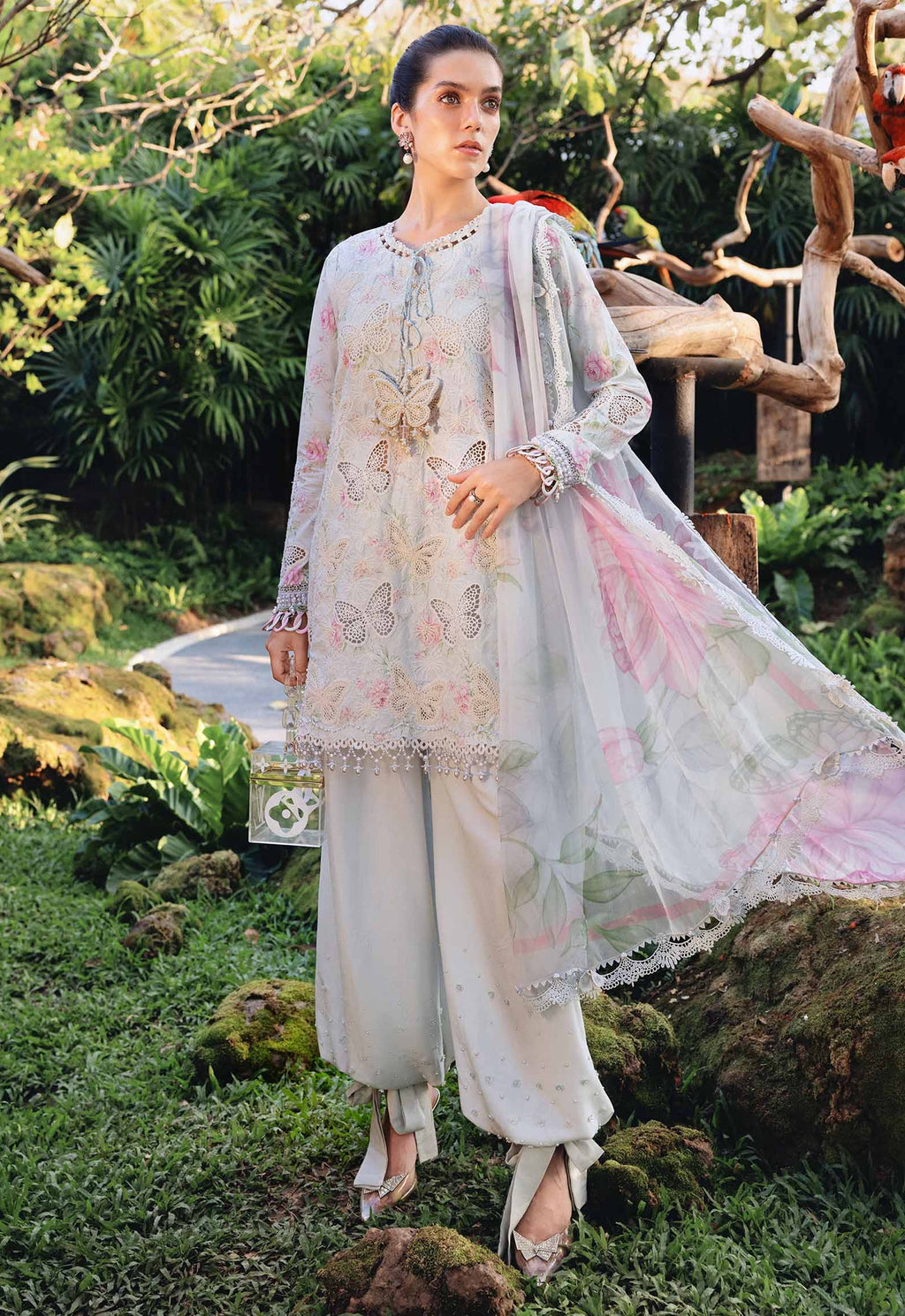 Embroidered Lawn 3 Piece Unstitched Suit MBL-MPT-2901-A-26 - Summer Collection