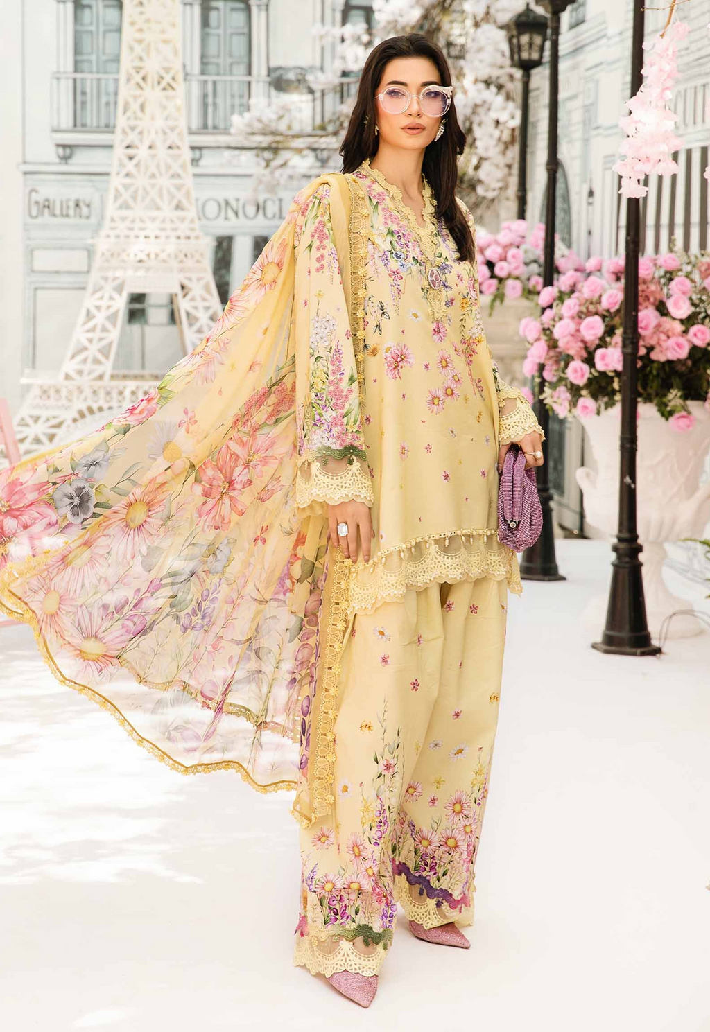 Embroidered Lawn 3 Piece Unstitched Suit MBL-MPT-2603-A-25 - Summer Collection